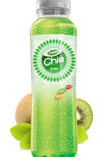 OEM High Quality 350ml Pet bottle Chia Seed with Kiwi Flavor