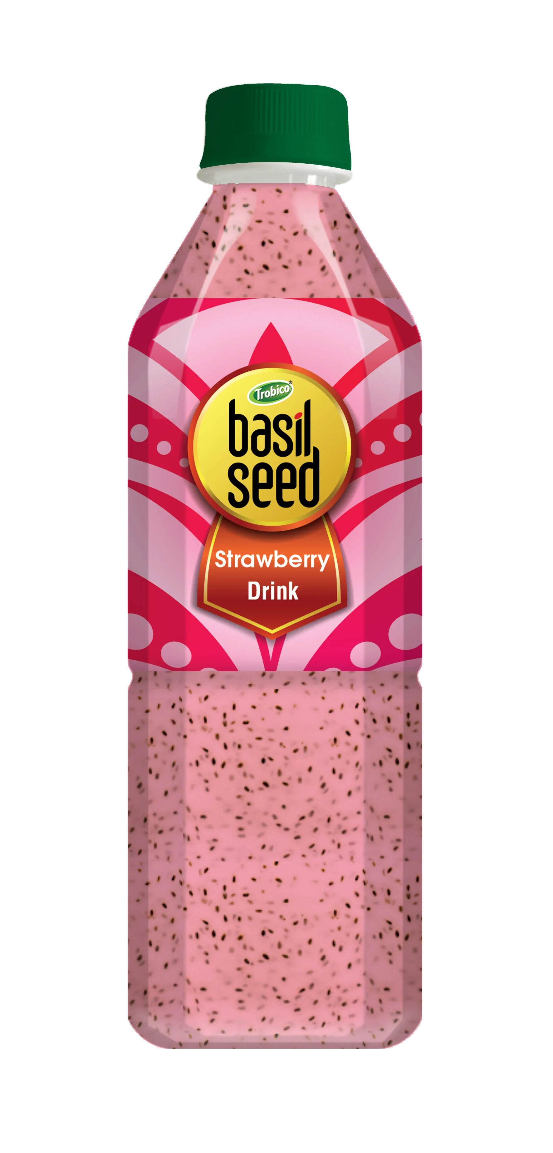 500ml Strawberry Flavour Basil seed Beverage Manufacturer