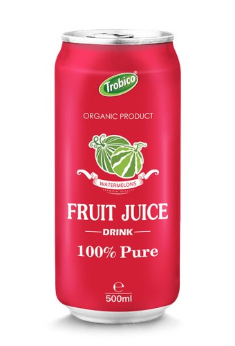 500ml aluminum can 100% Pure Watermelon Fruit Juice