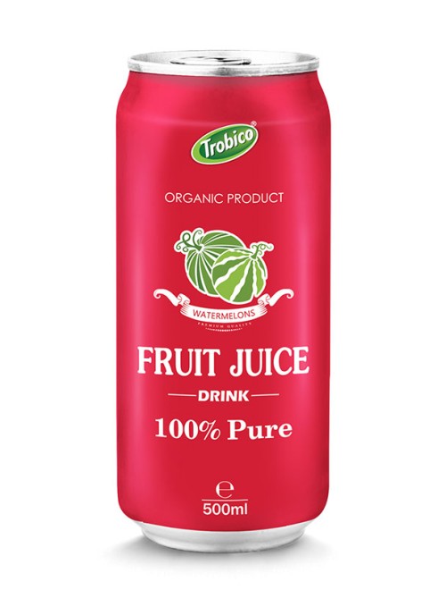 500ml aluminum can 100 Pure Watermelon Fruit Juice