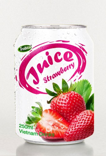 250ml short canned  High Qualty Beverage Strawberry Fruit Juice