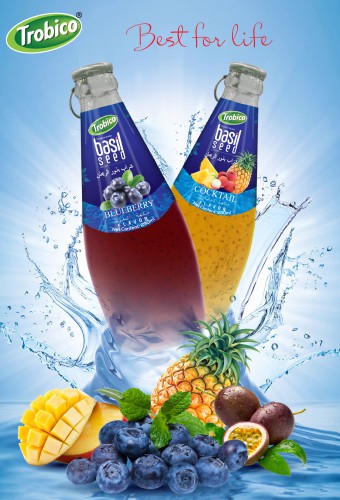 Basil seed  with juice drink