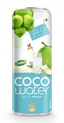Pure Coconut Water 330ml alu sleek can Trobico Brand (or OEM) - CW062020