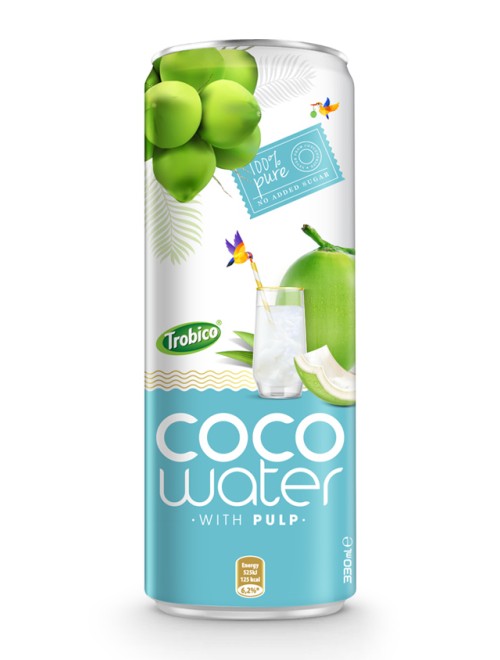 Coco water with pulp 330ml Trovico 01