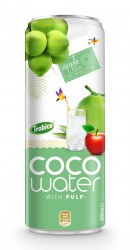 Pure Coconut Water with Apple juice 330ml alu sleek can Trobico Brand (or OEM) - CW062020