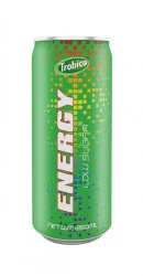 Energy drink label low sugar 250ml