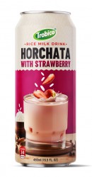 Trobico Rice Milk Drink Horchata With Strawberry 16.5 Fl Oz Cans