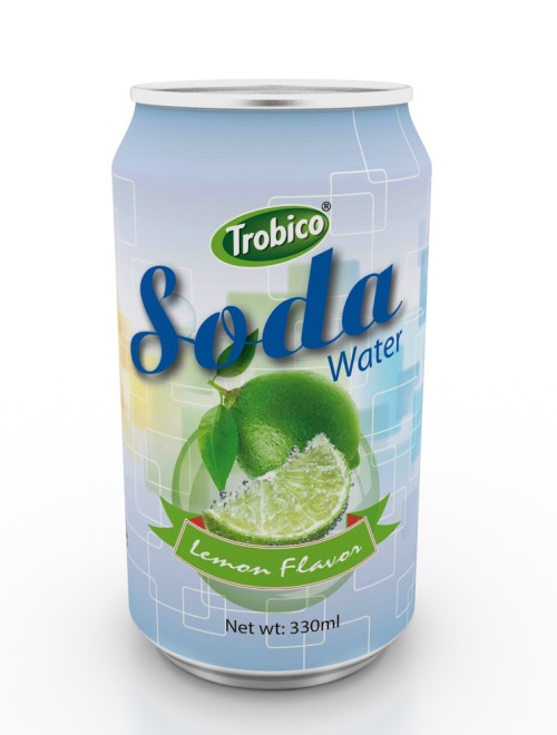 Manufacturers Beverage 330ml Aluminum can Lemon Flavor Soda Water