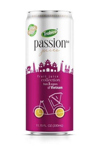 From the North of Vietnam Passion Fruit Juice 330ml alu sleek can Trobico Brand (or OEM) - PF20200825