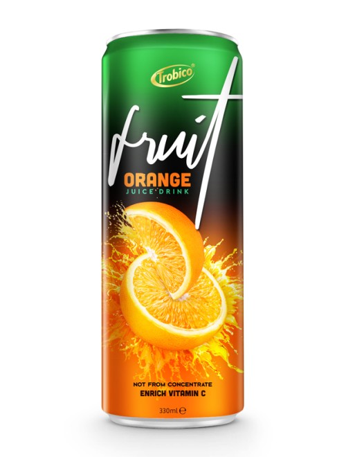 OEM Private Label Fruit Juice 330ml Orange Juice Drink