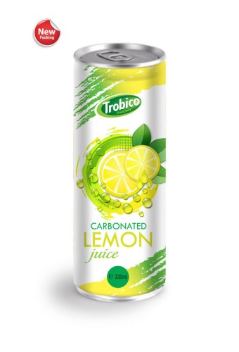 OEM beverage 330ml Aluminum can Carbonated Lemon Juice Drink