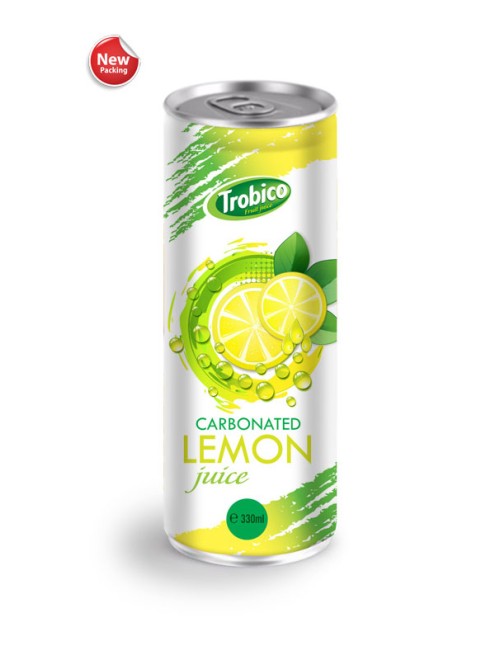 OEM beverage 330ml Aluminum can Carbonated Lemon Juice Drink