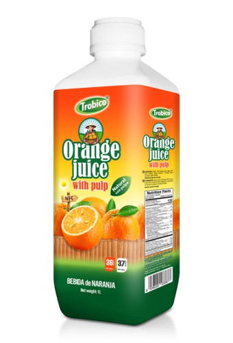 New Design Trobico 1L PP Bottle Orange Juice With Pulp