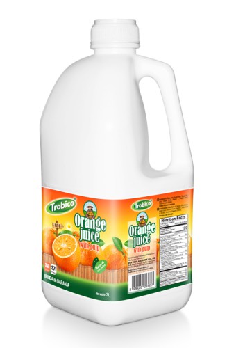New Design Trobico 2L PP Bottle Orange Juice With Pulp
