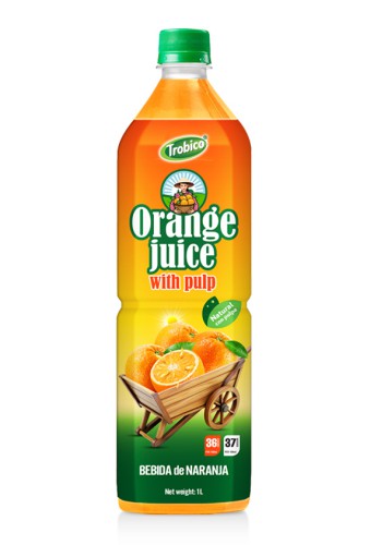 1L Pet Bottle Orange Juice With Pulp Drink Natural