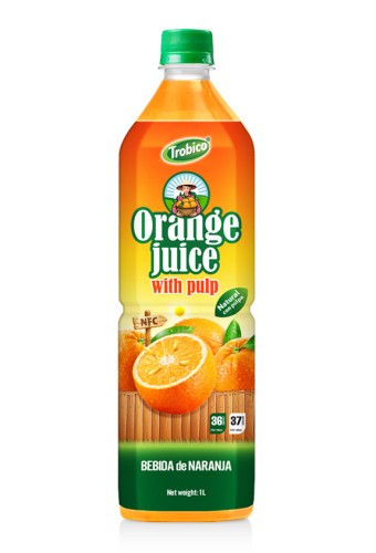 New Design 1L Pet Bottle Orange Juice With Pulp Drink Natural