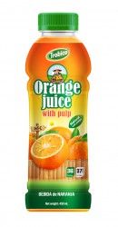 New Design 450ml Pet Bottle Orange Juice With Pulp