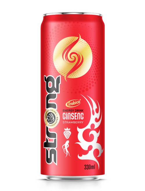 Own brand strong energy drink ginseng and strawberry