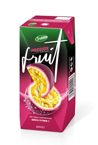 Passion Fruit Juice Drink 200ml Paper Box Trobico Brand (or OEM)