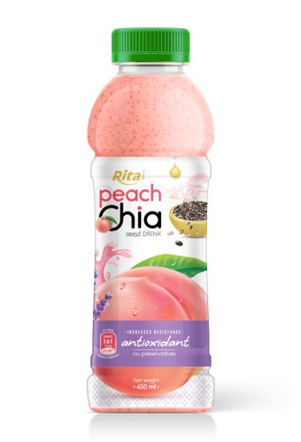 450ml Pet Bottle Peach Flavor Chia Seed Drink