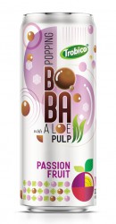 320ml Aluminum Can Delicious Passion Flavored Bubble Tea