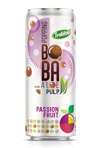 320ml Aluminum Can Delicious Passion Flavored Bubble Tea