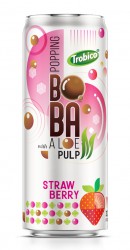 320ml Aluminum Can Delicious Strawberry Flavored Bubble Tea