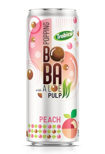 320ml Aluminum Can Delicious Peach Flavored Bubble Tea