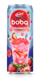 POPPING BOBA TEA STRAWBERRY FLAVOR 320ML CAN