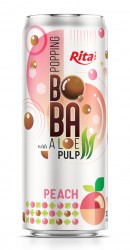 320ml Aluminum Can Delicious Peach Flavored Bubble Tea