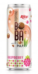 320ml Sleek Can Raspberry Flavored Bubble Tea