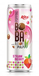 320ml Aluminum Can Delicious Strawberry Flavored Bubble Tea