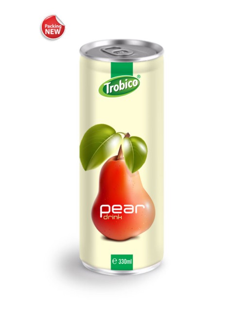 Private Label Fruit Juice 330ml ALuminum can 100 Natural Pear Fruit Drink