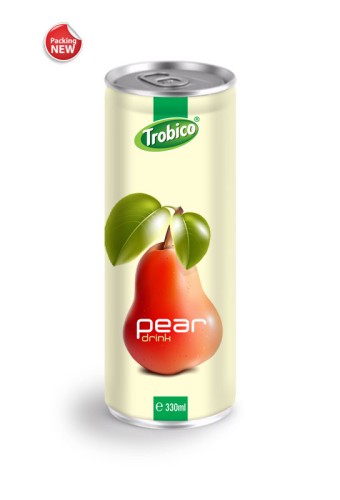 Private Label Fruit Juice 330ml ALuminum can 100% Natural Pear Fruit Drink