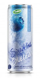 Trobico Sparkling Water Mix Blue Berry Flavor 320ml Sleek Can