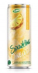 Trobico Sparkling Water Mix Pineapple Flavor 320ml Sleek Can