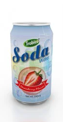 Supplier 330ml Aluminum can Strawberry Flavor Soda Water