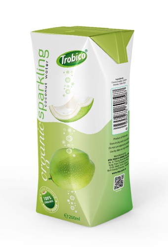 Pure Coconut Water 200ml Paper Box Trobico Brand (or OEM)