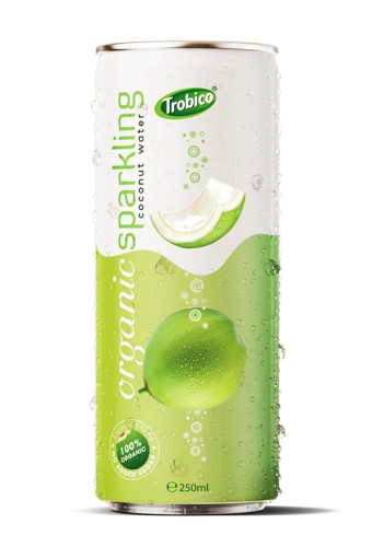 Pure Coconut Water 250ml alu slim can Trobico Brand (or OEM)