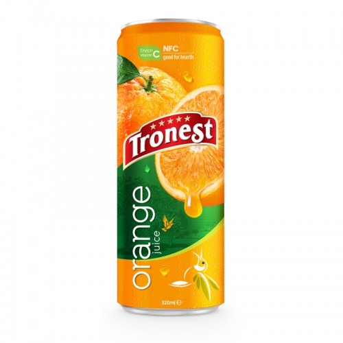 Tropical Juice 320ml Canned NFC Orange Fruit Drink