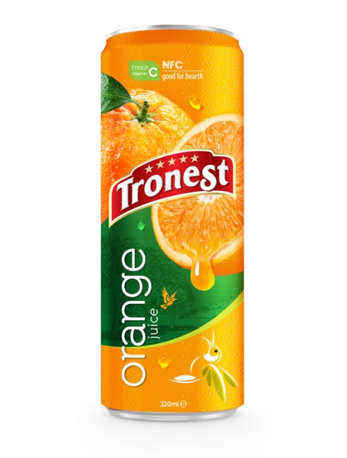 Tropical Juice 320ml Canned NFC Orange Fruit Drink