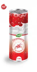 Wholesale Beverage 330ml Aluminum can Pure Strawberry Milk