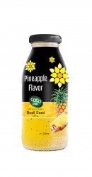 basil seed with pineapple  flavor 250ml glass bottle