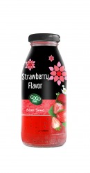 Basil Seed with Strawberry  Flavor 250ml glass bottle