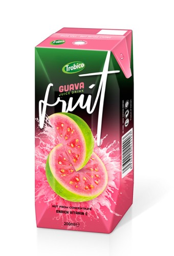 Pink Guava Juice Drink 200ml Paper Box Trobico brand (or OEM)
