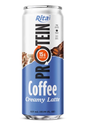 Rita Protein Coffee 15g – Ready-to-Drink High Protein Coffee Creamy Latte 325ml Can