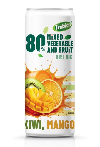 Trobico Mixed Vegetable And Fruit Drink 320ml Sleek Can