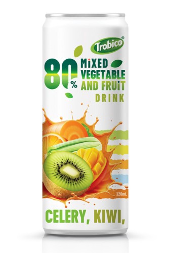 Trobico 320ml Sleek Can Mixed Vegetable And Fruit Drink