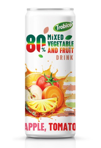 Trobico 320ml Sleek Can 80% Mixed Vegetable And Fruit Drink