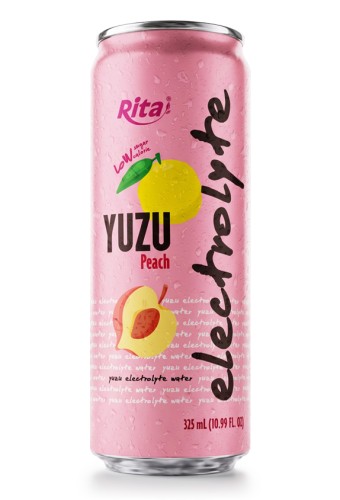Yuzu Peach  Electrolyte Water Drink 325ml  Low Sugar Hydration Beverage